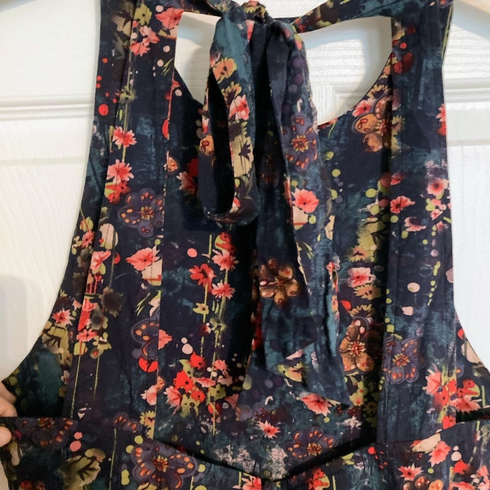 NATURAL LIFE Navy Floral Halter Maxi Dress - Picture 3 of 5